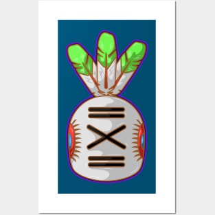 Native american hopi kachina art with feathers Posters and Art